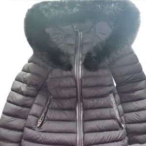 Authentic Navy Mackage Down Fur Jacket